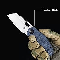 Vista 5 de Kizer Cuchillos de bolsillo Sheepdog, hoja de acero de 3.31 "60.6 in, mango Richlite, cuchillo EDC, cuchillo plegable, V4488C3