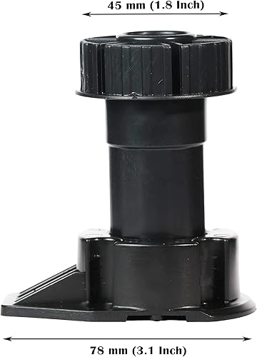 Miniatura 3 de Berta Paquete de 4, patas niveladoras de gabinete, capacidad de 330 libras, ajuste de pierna de 3 17 pulgadas a 4 310 pulgadas (3.150-4.331 in)