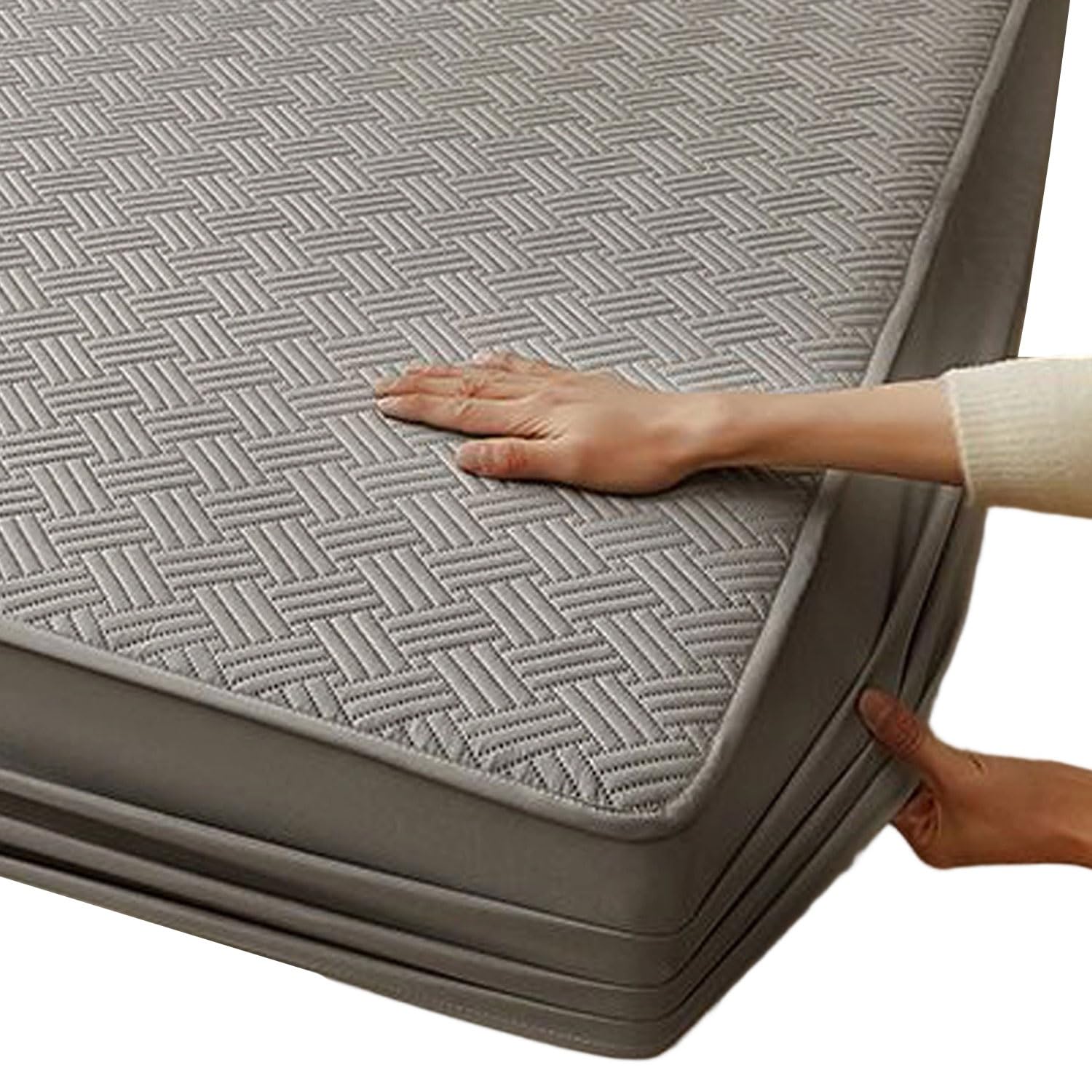 Protector de colchón acolchado y transpirable ajustable para camas de 150 y 180 cm