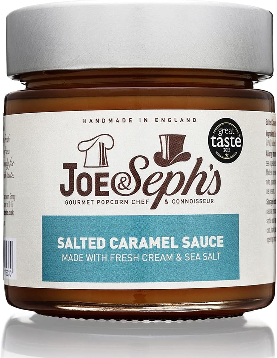Joe & Seph's Salted Caramel Dessert Sauce (1x230g) Caramel Drizzle, Ice