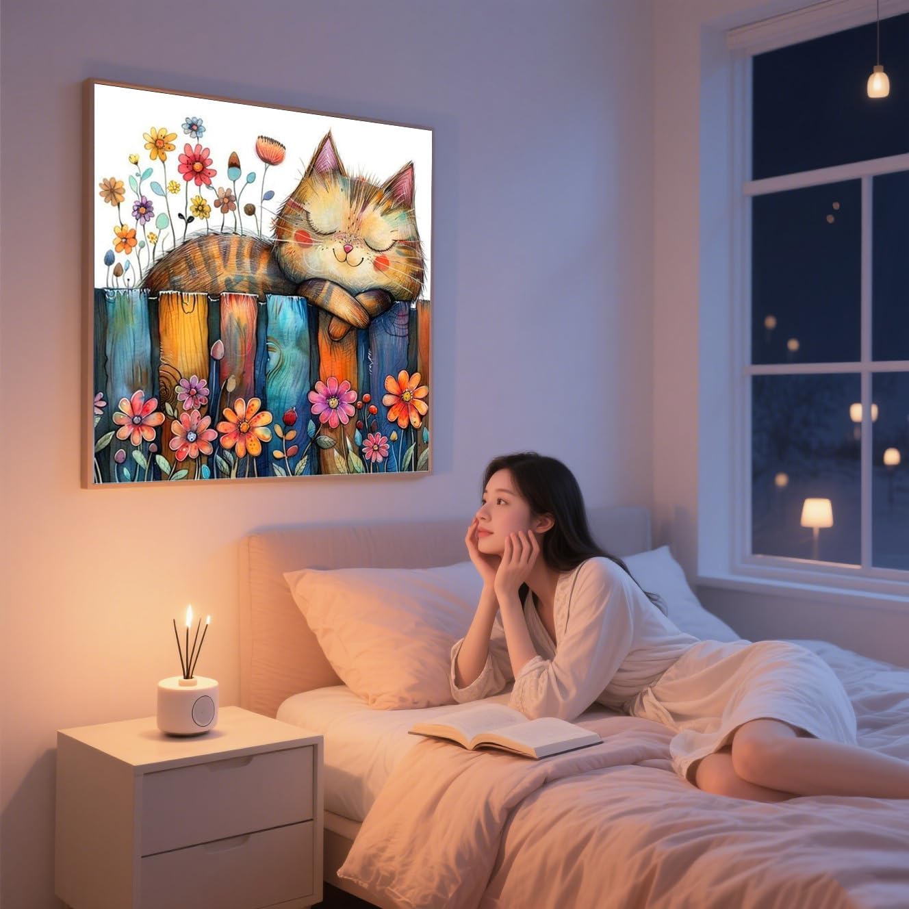 ijbnhd Cat Diamond Art Kits for Adults Diamond Painting14X14inch image 3