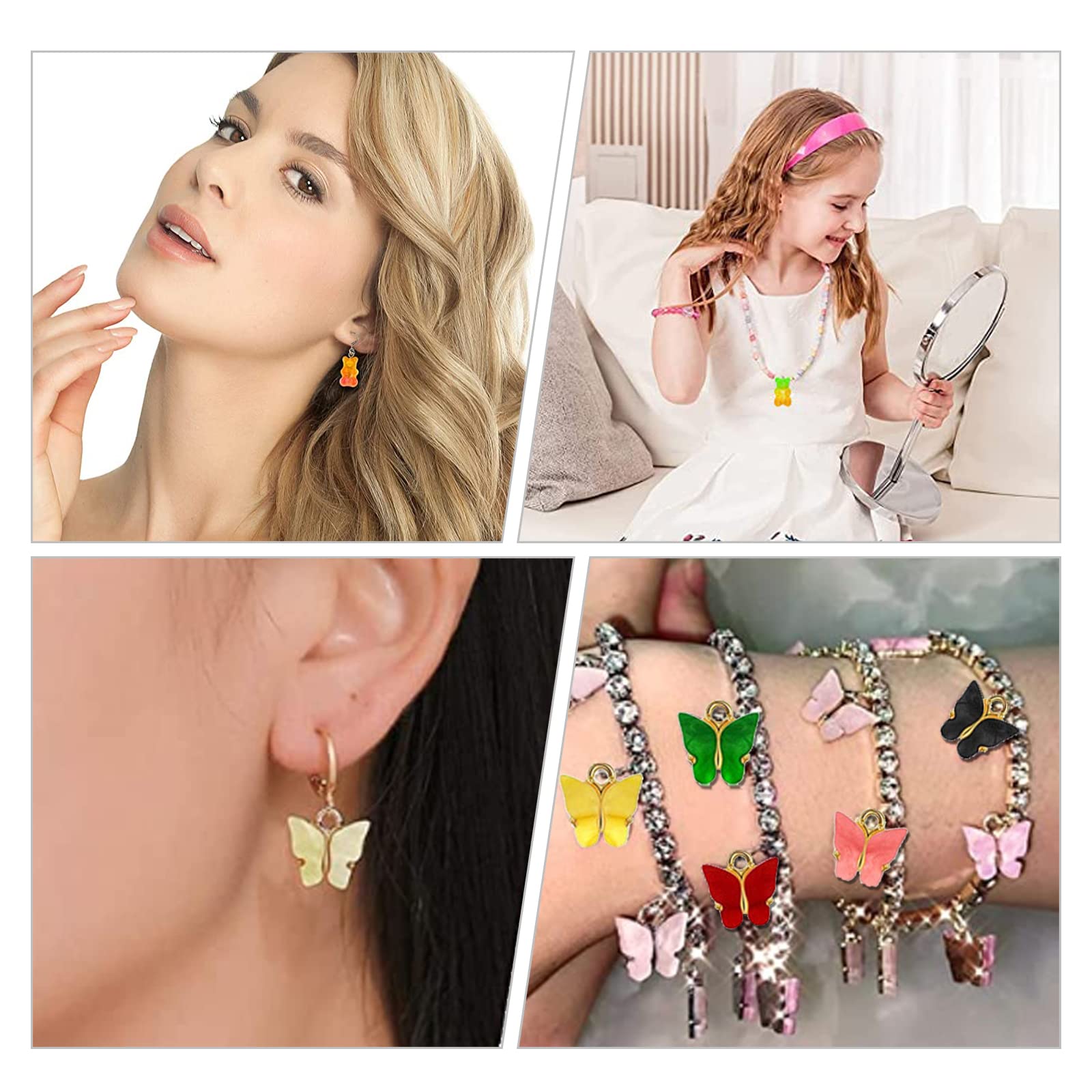 DIY Schmuck-Set Mit Lächelnden Gesichtern – 50 Stück Goldene Oder Silberne Anhänger Für Halsketten, Armbänder, Schlüsselanhänger