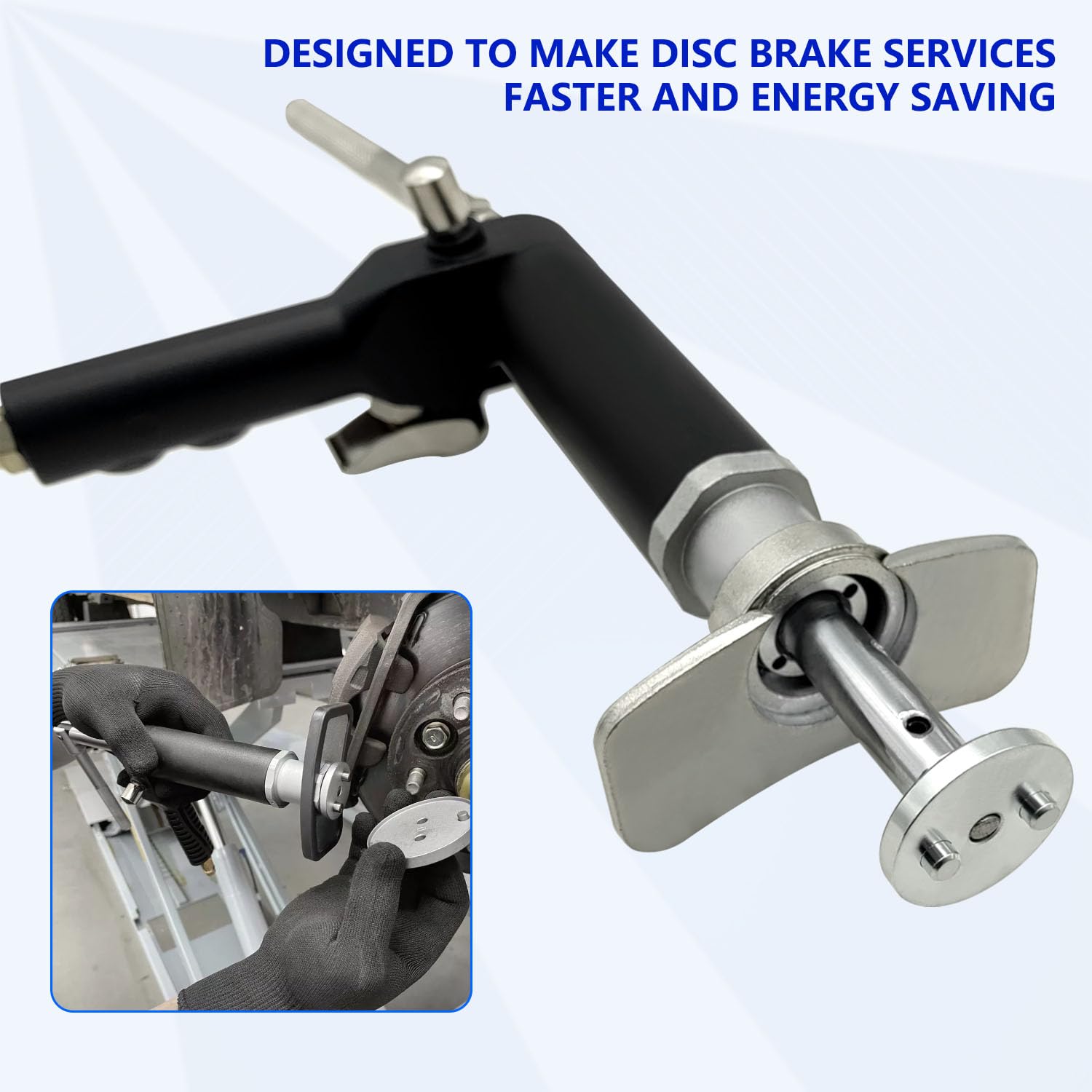 ZKTOOL Utensili per Pinze Freno Pneumatiche, Utensile per Riavvolgimento Pinze Freno Pneumatiche, Utensile per Regolazione Pompa Freno ad Aria, per la Sostituzione di Pastiglie/Dischi Freno