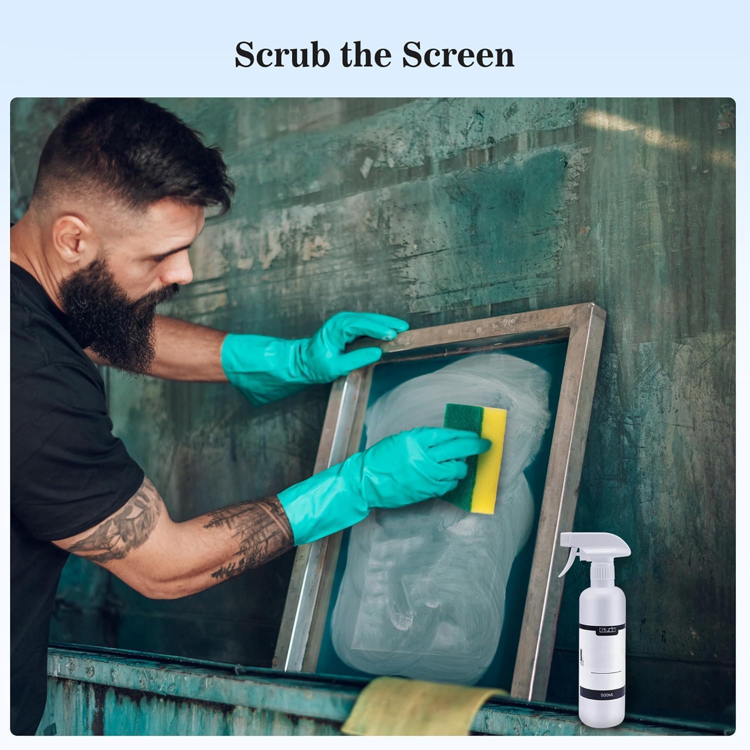 Caydo Screen Printing Emulsion Remover Kit Includes Silk Screen Photopolymer Emulsion Stencil Remover (Mix - 2000oz) - Screen Printing Supplies