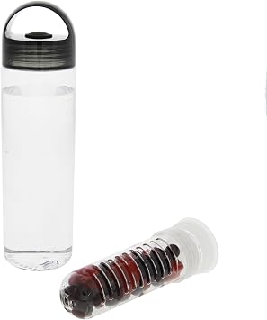 Tier1 23oz Fruit Infuser Water Bottle with Loop Cap - BPA free - Black