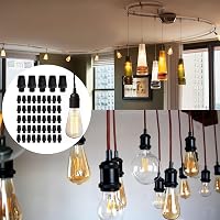 IUSOT 50 db Fekete Kábelrögzítő M10 Menetes Műanyag Tehermentesítő - Függőlámpákhoz, Mennyezeti Világításhoz, Vezetékekhez 6