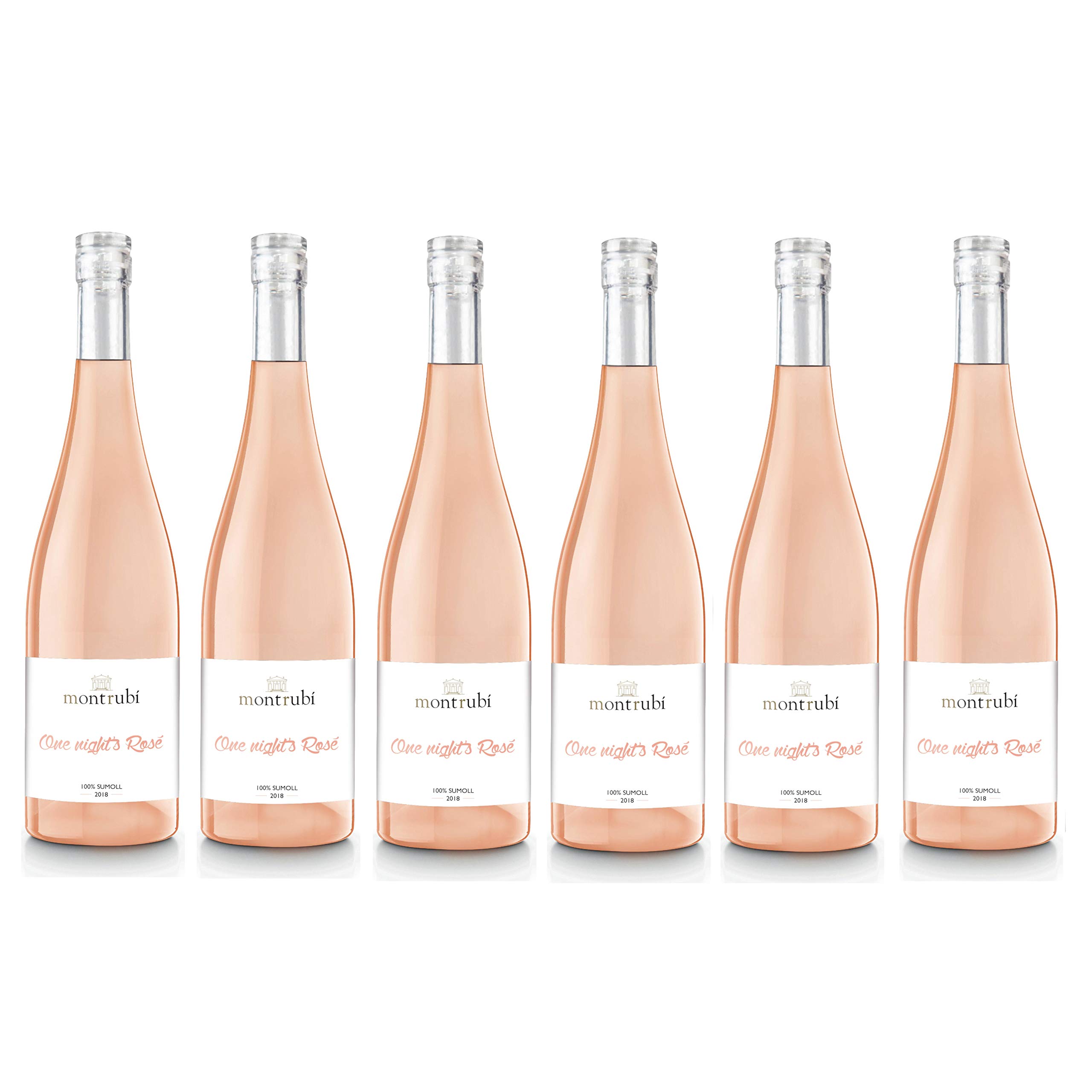 MONTRUBÍ - Gaintus One Night's Spanish Rosé Wine From Catalonia 2017, 6 Bottles