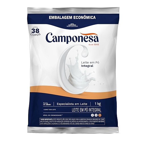 Camponesa - Leite em Pó Integral 1Kg Camponesa - Leite em Pó Integral 1Kg