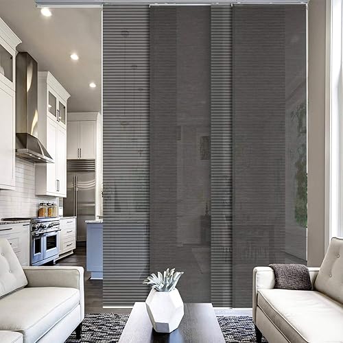 GoDear Design Panel deslizante ajustable de lujo de 45.8 a 86 pulgadas de ancho x 96 pulgadas de alto, divisor de separación de sala de diapositivas