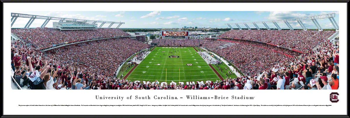 South Carolina Football End Zone - College Posters, Framed Pictures and Wall Decor by Blakeway Panoramas