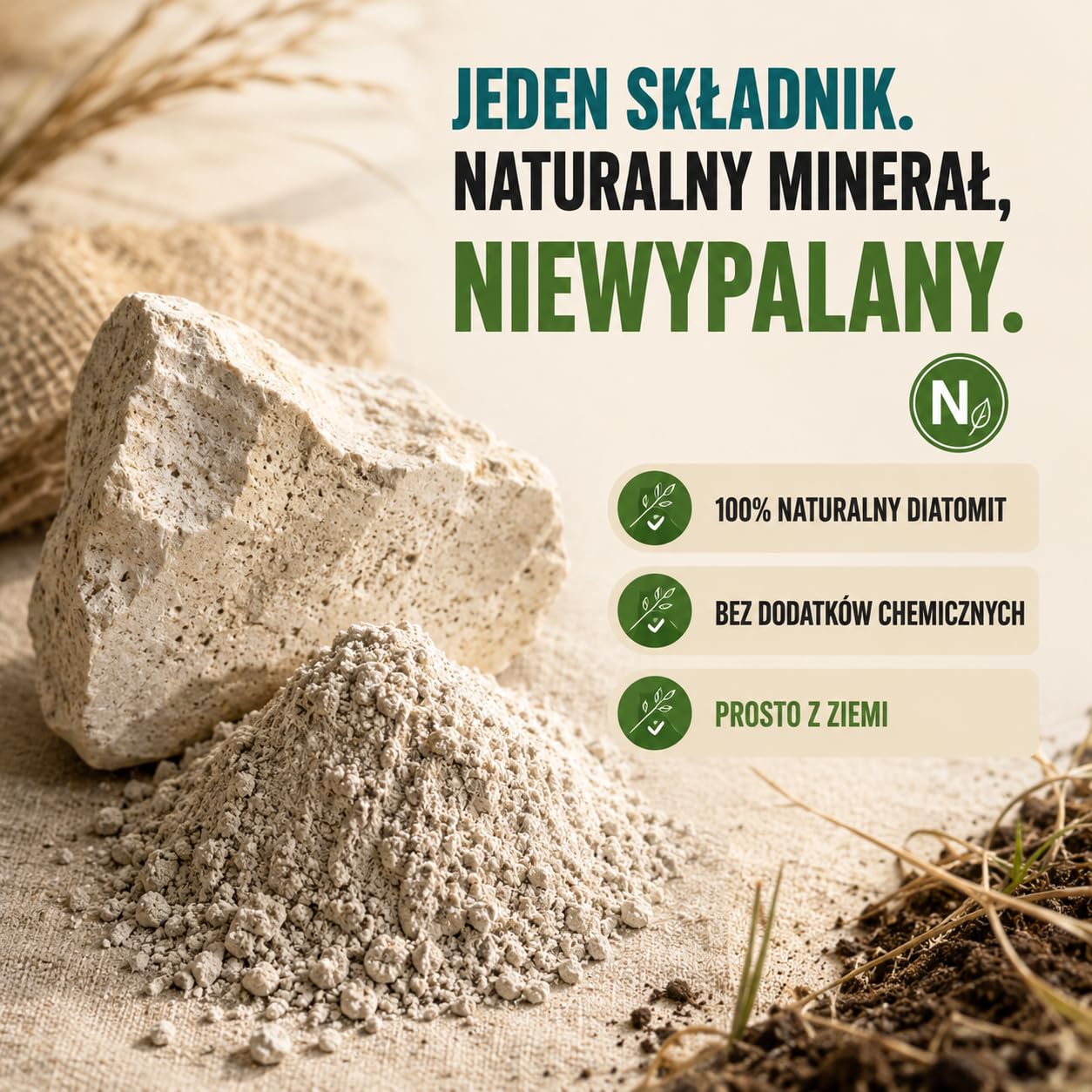 GiDeli Ziemia okrzemkowa dla kur ściółka ziemia okrzemkowa w proszku, czysta niekalcynowana przeciwko czerwonym roztoczom, 40 kg