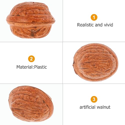 Miniatura 4 de 20 piezas de nogal artificial de simulación de nogal modelos de mercado de alimentos modelo de fotos decoración de mesa de comedor para el hogar