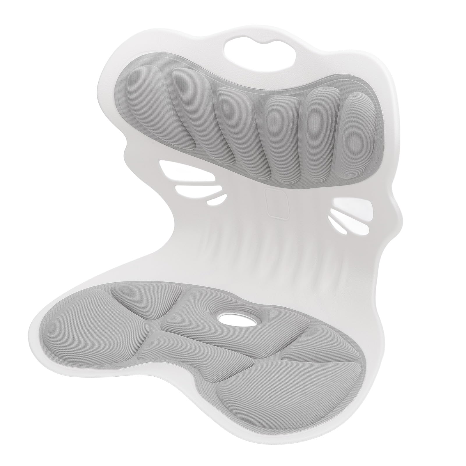 Cojín ergonómico para Respaldo Lumbar, cojín de Cintura para corrección de Postura, Soporte para Respaldo de Silla de Espuma viscoelástica Premium con Cubierta de Malla (Gris)