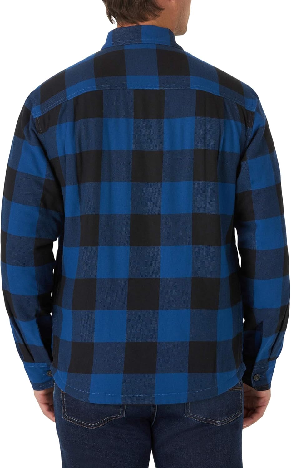 Wrangler Authentics Mens Long Sleeve Sherpa Lined Shirt Jacket - Image 2