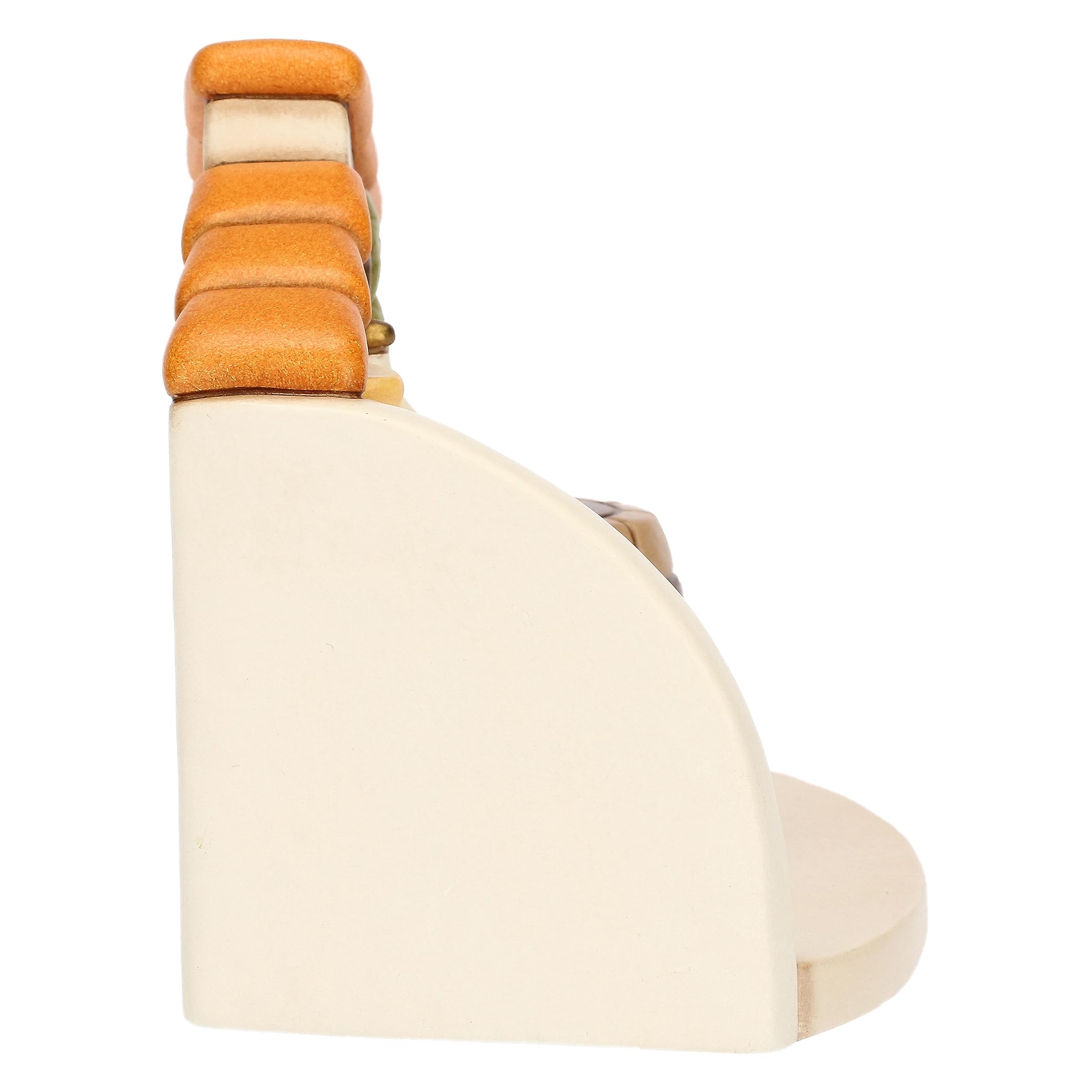 THUN - Bottega del Vino in Ceramica Decorata a Mano, Linea Presepe Classico, Decorazioni Natale Casa, Bottega 16x10x13 cm h; Botte 4.3x4.3x4.5 cm h