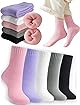 [MOSOTECH] 靴下 レディース 温かい 5足セット 春秋冬 ソックス かわいい くつした カラフル 中手 保温防寒 女性用靴下 耐久性 伸縮性 カジュアルソックス 室内 アウトドア