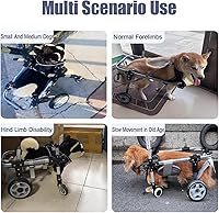 Vista 6 de Dog Wheelchair for Back Legs, Pet Wheelchairs with Disabled Hind Legs Walking, Mobility Aids for Small Medium Pets Hind Limbs, Dogs Carts with 2