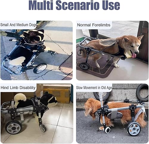 Miniatura 6 de Dog Wheelchair for Back Legs, Pet Wheelchairs with Disabled Hind Legs Walking, Mobility Aids for Small Medium Pets Hind Limbs, Dogs Carts with 2