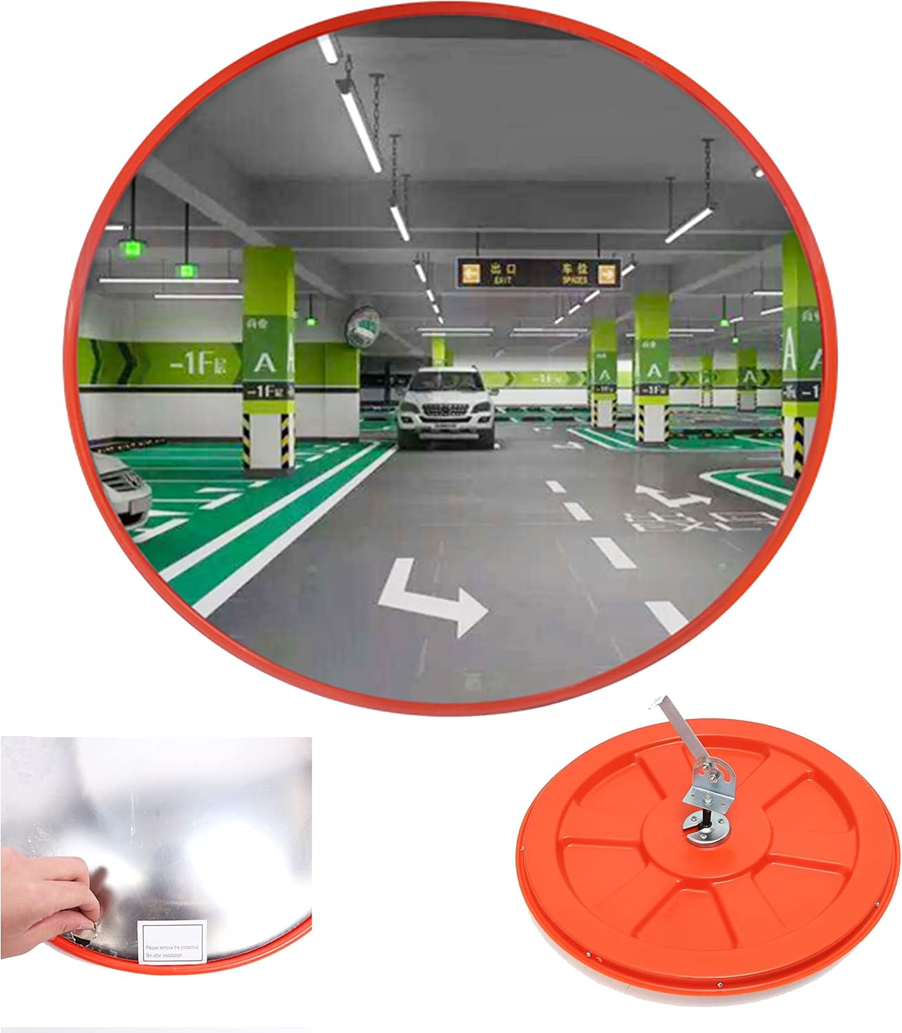 Convex Mirror Driveway Traffic Mirror 45cm/18", 130 Degree Wide Angle