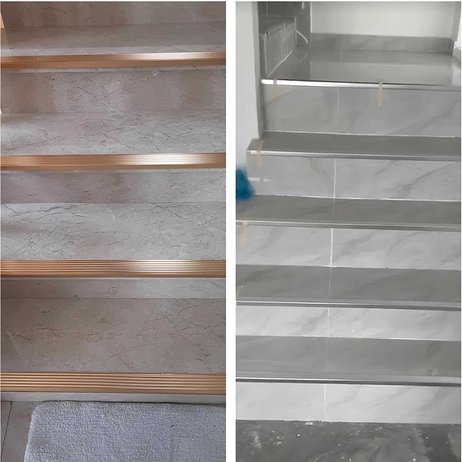 Tira Antideslizante para Peldaños de Escalera de 90 cm, Protector de Borde en Forma de L, Protección de Borde de Escalera para Uso Interior Y Exterior(Black,7x3x90cm)