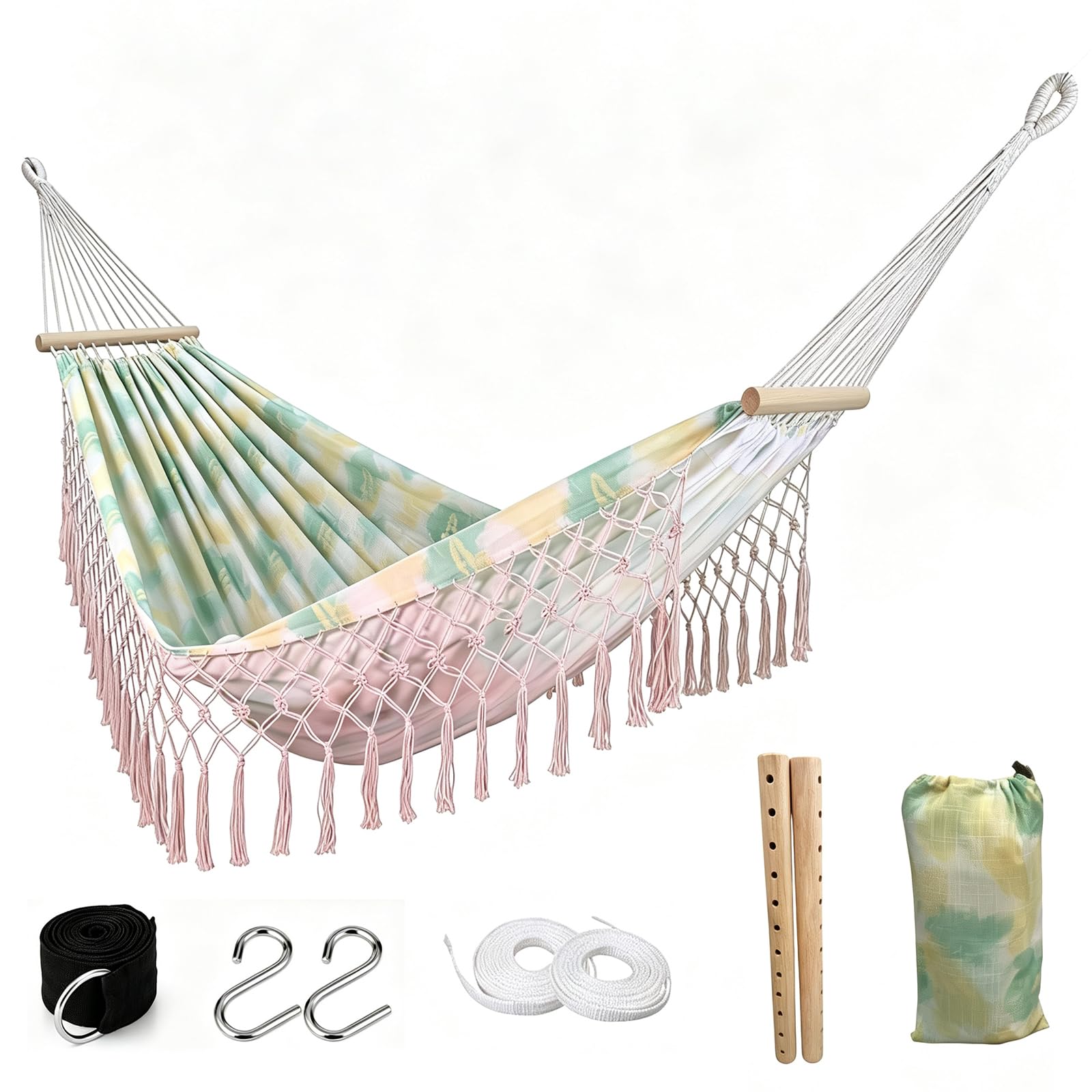Amaca Da Campeggio,In Tela Comoda,Portatile E Traspirante,Ultraleggera | Con Cinghie,Borsa Viaggio Inclusa,Ideale Per Esterni Giardino,Patio,Balcone,Cortile Interni Terrazza,Portata 150kg