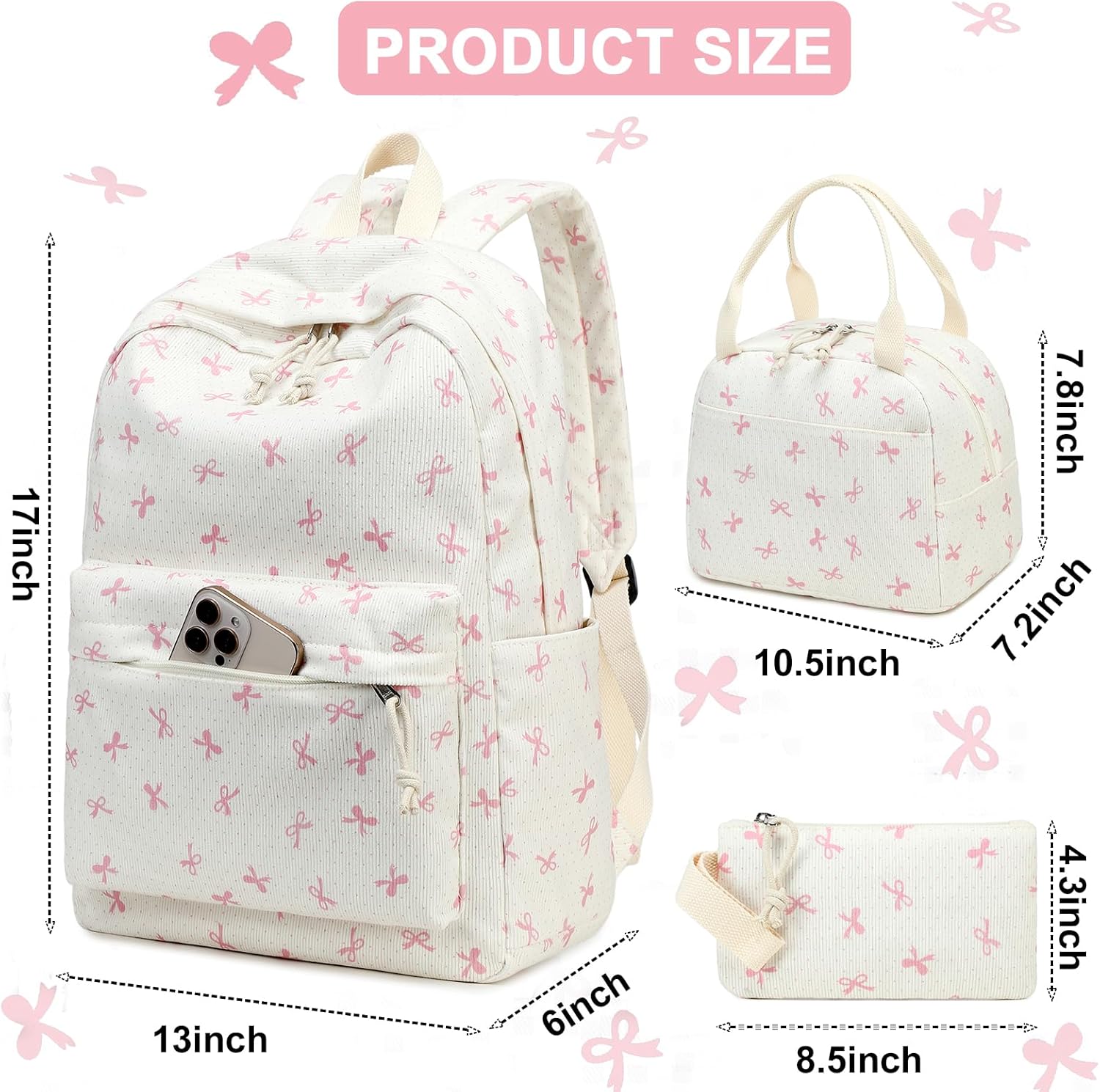 BTOOP Girls Backpack Kids Boys Elementary Bookbag Girly School Bag with Insulated Lunch Tote and Pencil Pouch - Image 2