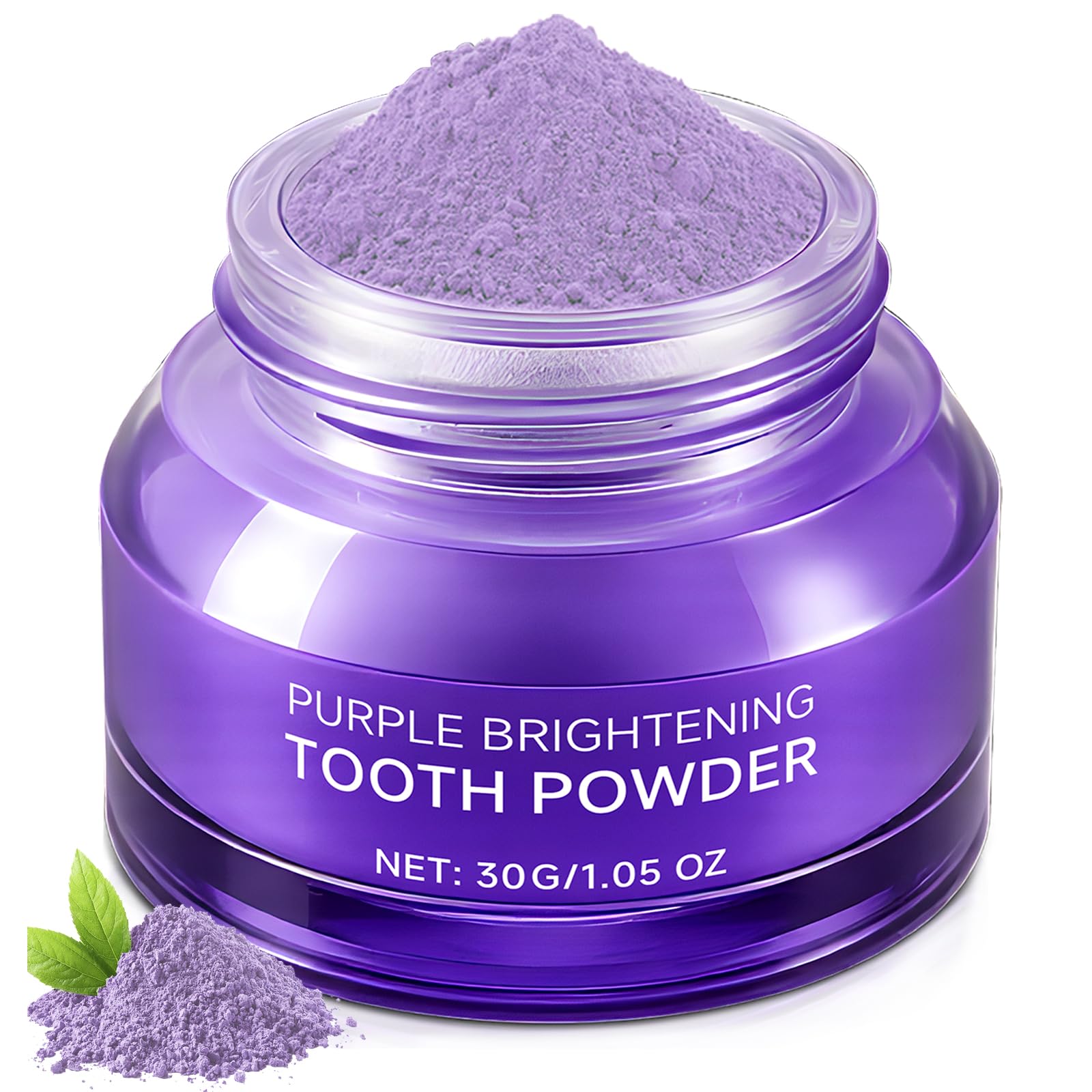 Teeth Whitening Powder Purple Gentle Tooth Whitener Safe Gentle Formula No Sensitivity Daily Use Enamel Friendly Stain Removal
