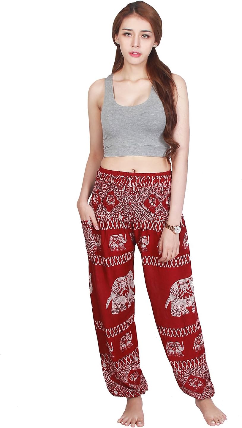 Chinrada Elephant Pants for Yoga and Harem Hippie Style Women's High Waist
