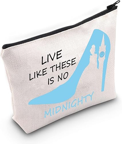 LEVLO Crystal Shoes - Bolsa de cosméticos de princesa, regalo para fanáticos de la película, para mujeres y niñas, No es medianoche