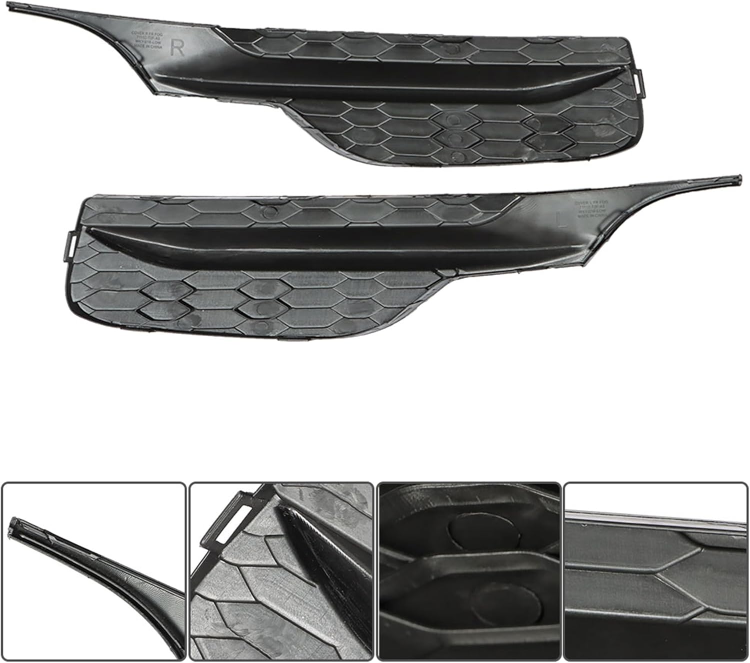 2 Pieces Black Fog Light Cover Replacement for Honda Accord 2016-2017 Driver Passenger Side 71102T2FA51 71112T2FA51