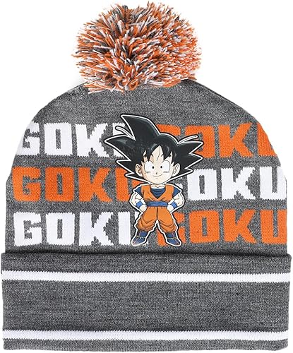 Miniatura 3 de Dragon Ball Z Goku - Juego de gorro y guantes juveniles, Gris