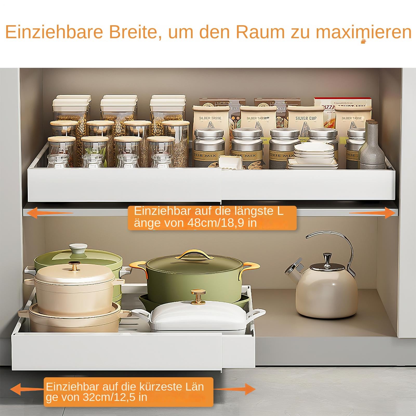 Les armoires de cuisine tirent les étagères, retirez les étagères pour placards, armoire coulissante de cuisine | Plateau de rangement escamotable pour la maison, la cuisine, le restaurant, l'hôtel