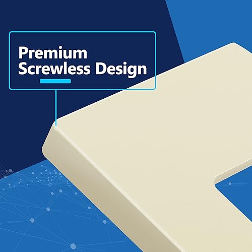 Miniatura 234 de LIDER - Cubierta decorativa de interruptor doble con acabado mate, placa de pared sin tornillos, tamaño mediano, 2 bandas, 4.88 x 4.92 pulgadas