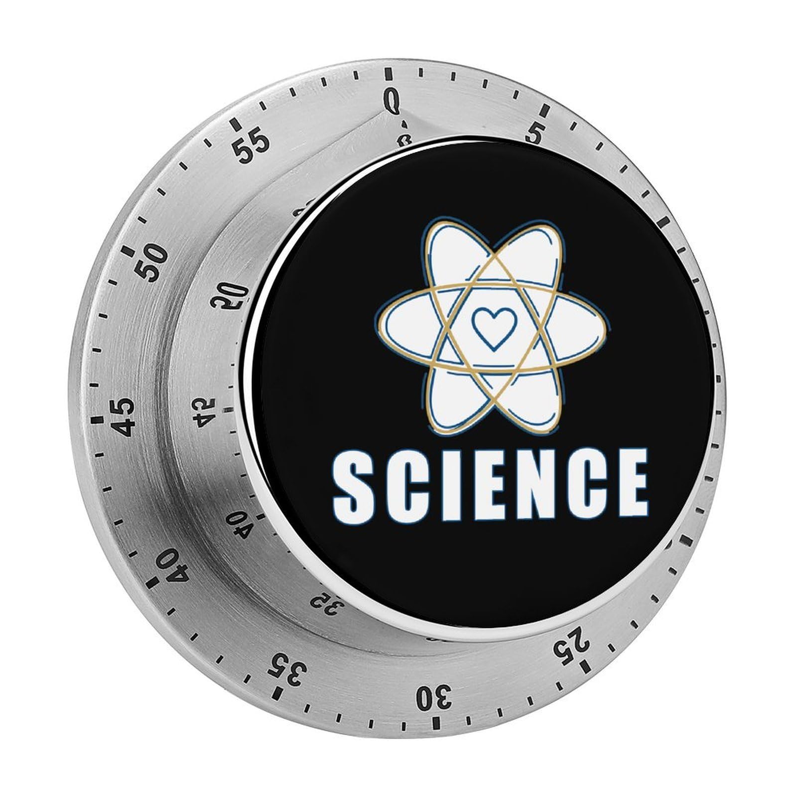 Love Science Mechanical Timer with Alarm for Kitchen Cooking Productivity Stainless Steel Timers