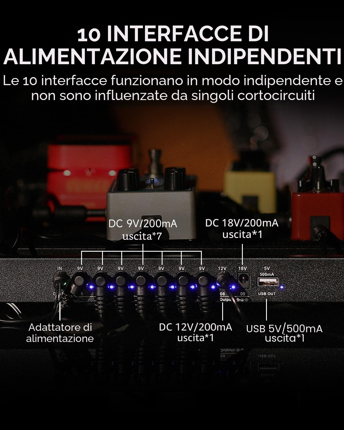 Donner DB-P300 Portable Guitar Effects Pedals Board kit（EU）