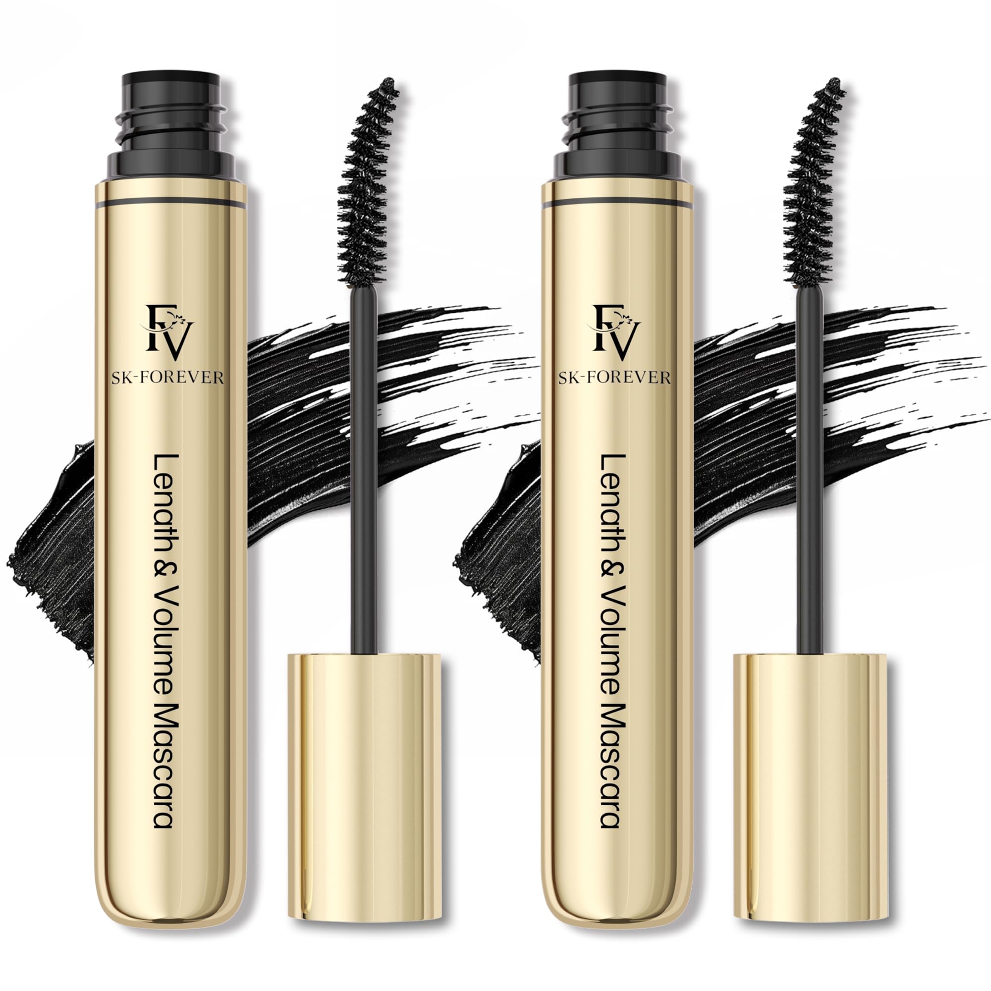 FV 2pcs mascara, black, 6 ml (Pack of 1)