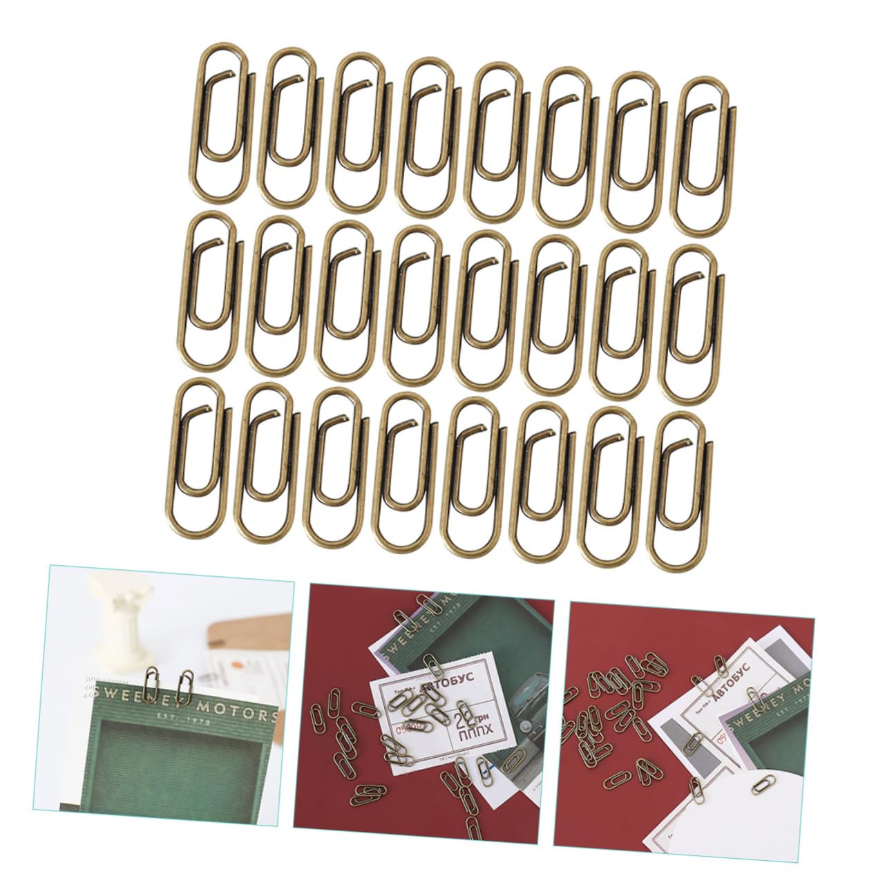 NUOBESTY 500pezzi Graffette Metalliche Retro Per Documenti Clip Multifunzionali Per e Scuola e Facilità