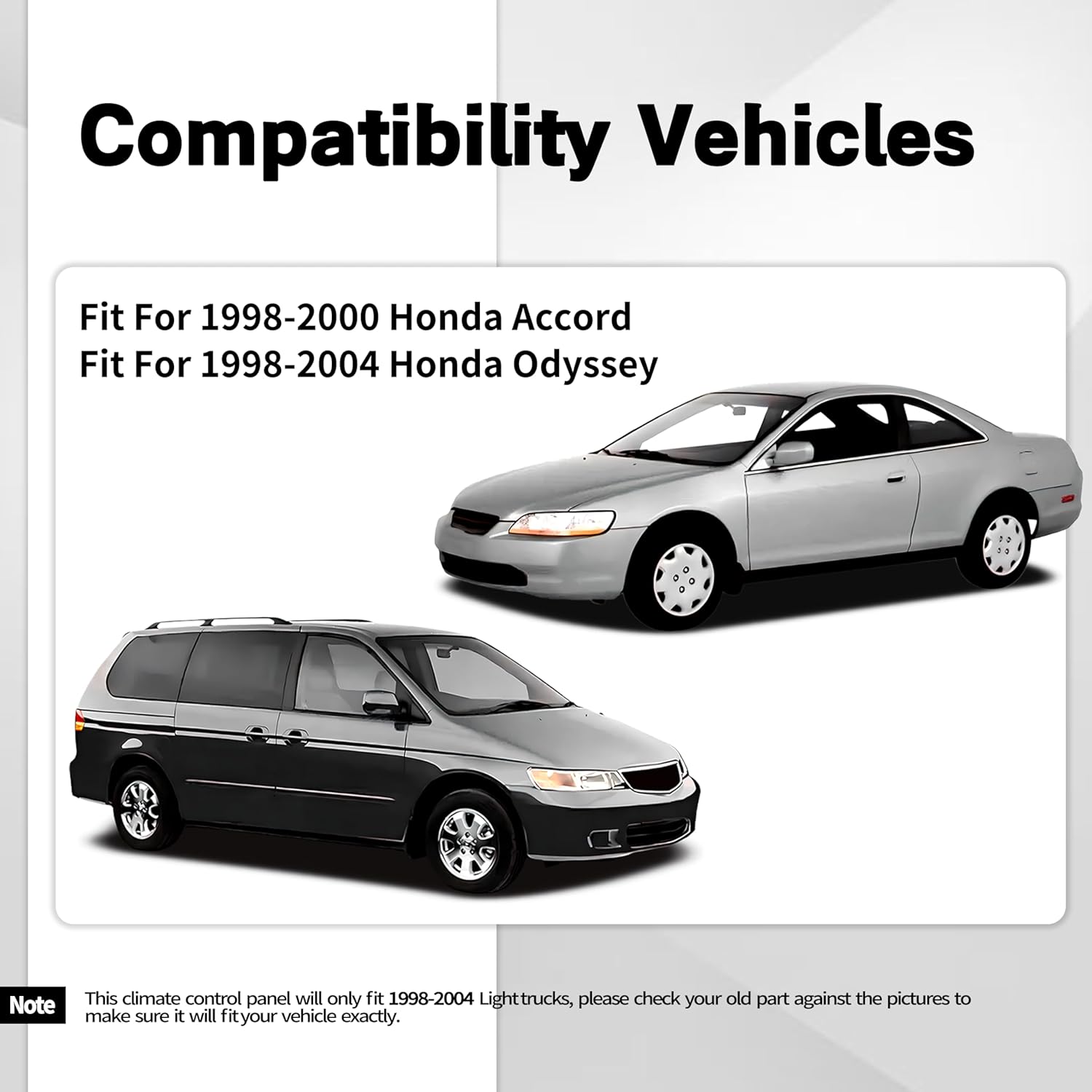 79600-S84-A01ZA Heater Climate Control Switch Module Panel Compatible with 1998-2000 Honda Accord Compatible with 1998-2004 Honda Odyssey A/C Climate Temp Unit Replace for 79600S84A01ZA 599-268