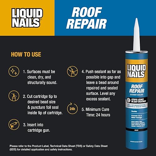 Miniatura 3 de Liquid Nails Reparación de techos (RR808), 10.3 oz