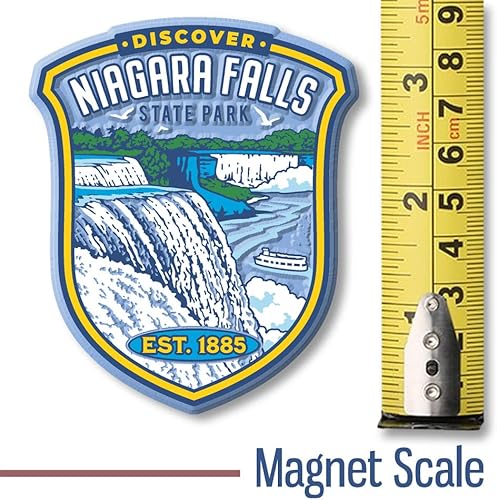 Miniatura 2 de Imán Niagara Falls State Park de Classic Magnets, 2.8 x 3.4 pulgadas, recuerdos y regalos coleccionables de goma 3D de estilo vintage hechos