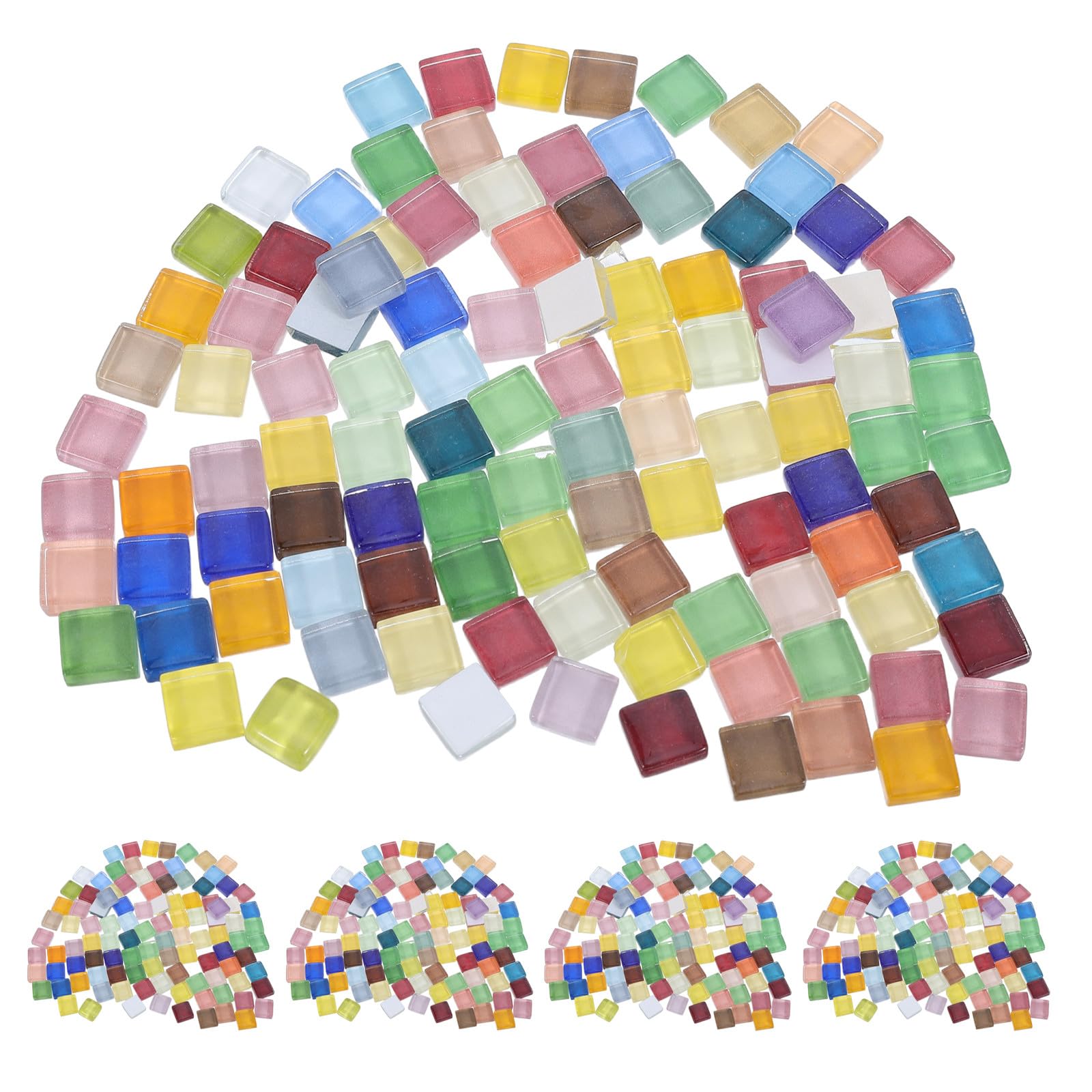 Mosaicos de cristal Zerodeko 500 piezas cuadradas de 1cm en colores surtidos para manualidades