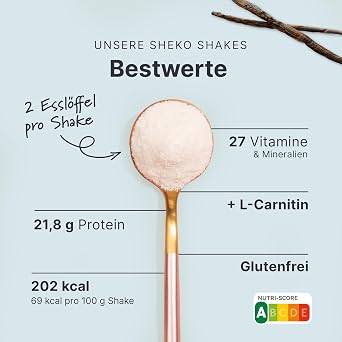 SHEKO Balance Shake Vanilla - Meal Replacement & Slimming Shake - 378 g