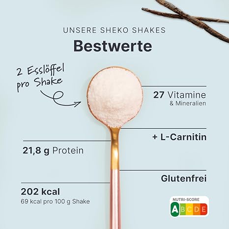 SHEKO Balance Shake Vanilla - Meal Replacement & Slimming Shake - 378 g