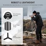 NEEWER Video Tripod with Fluid Head, Heavy Duty Aluminum Compact Portable Camera Tripod Stand for DSLR Camcorder Compatible with DJI Gimbals Compatible with Manfrotto QR Plates, Max Load 13.2 lb, TP73