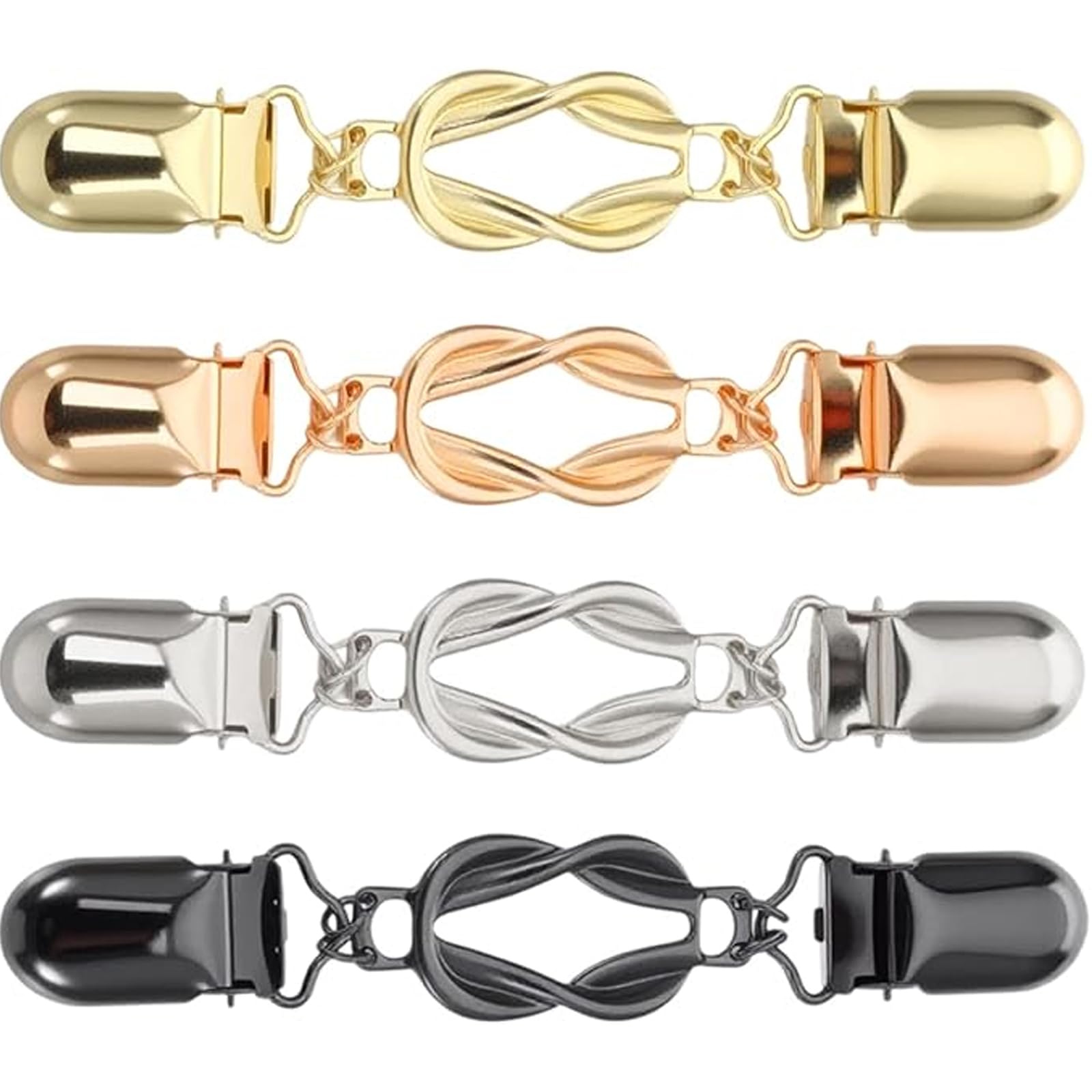 4PCS Waist Adjustable Clips for Women, Adjustable Clothing Clips for Shirt Collar and Pant Waist, Versatile and Secure Durable Fabric Clamps for Sweaters, Shawls, and Dresses, Sweater Clip-image-23