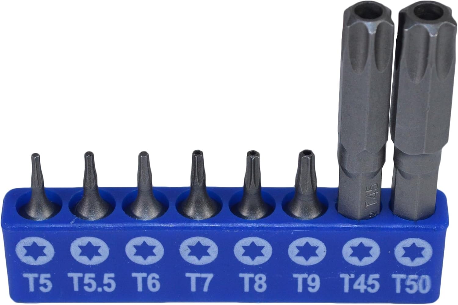 Male Torx And Tamper Torx Bit Set T5 - T50 with 1/4" Bit Adapter 16pcs Bergen