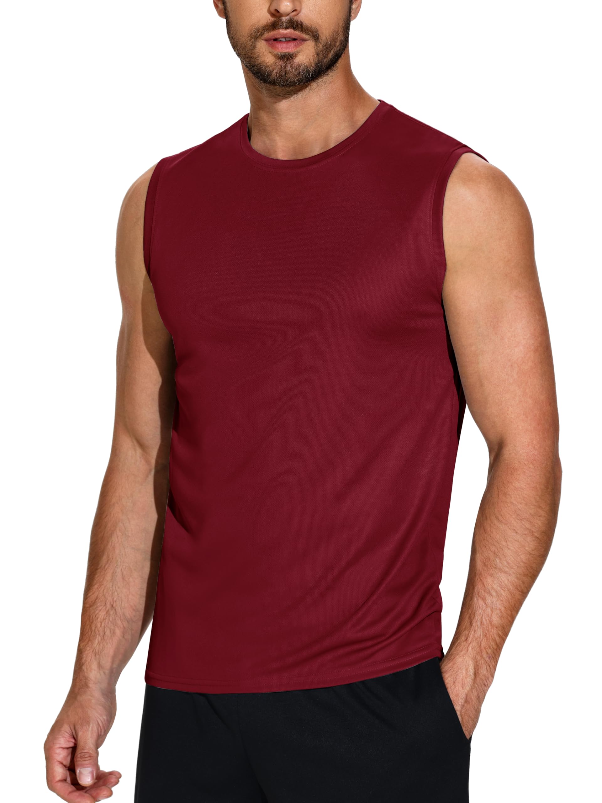 Herren-Tank-Tops, schnelltrocknend, ärmellos, Netzstoff, Workout, Fitnessstudio, Muskeln, Laufen, 5 Stück