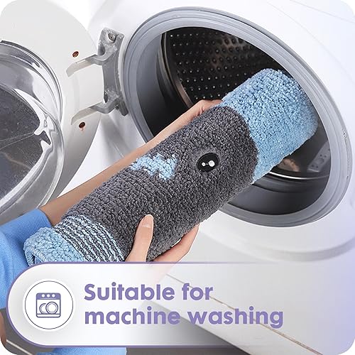 Miniatura 7 de Tapete de baño con diseño de ballena, bonito, antideslizante, suave, cómodo y altamente absorbente, para bañera, ducha, fregadero, lavable a