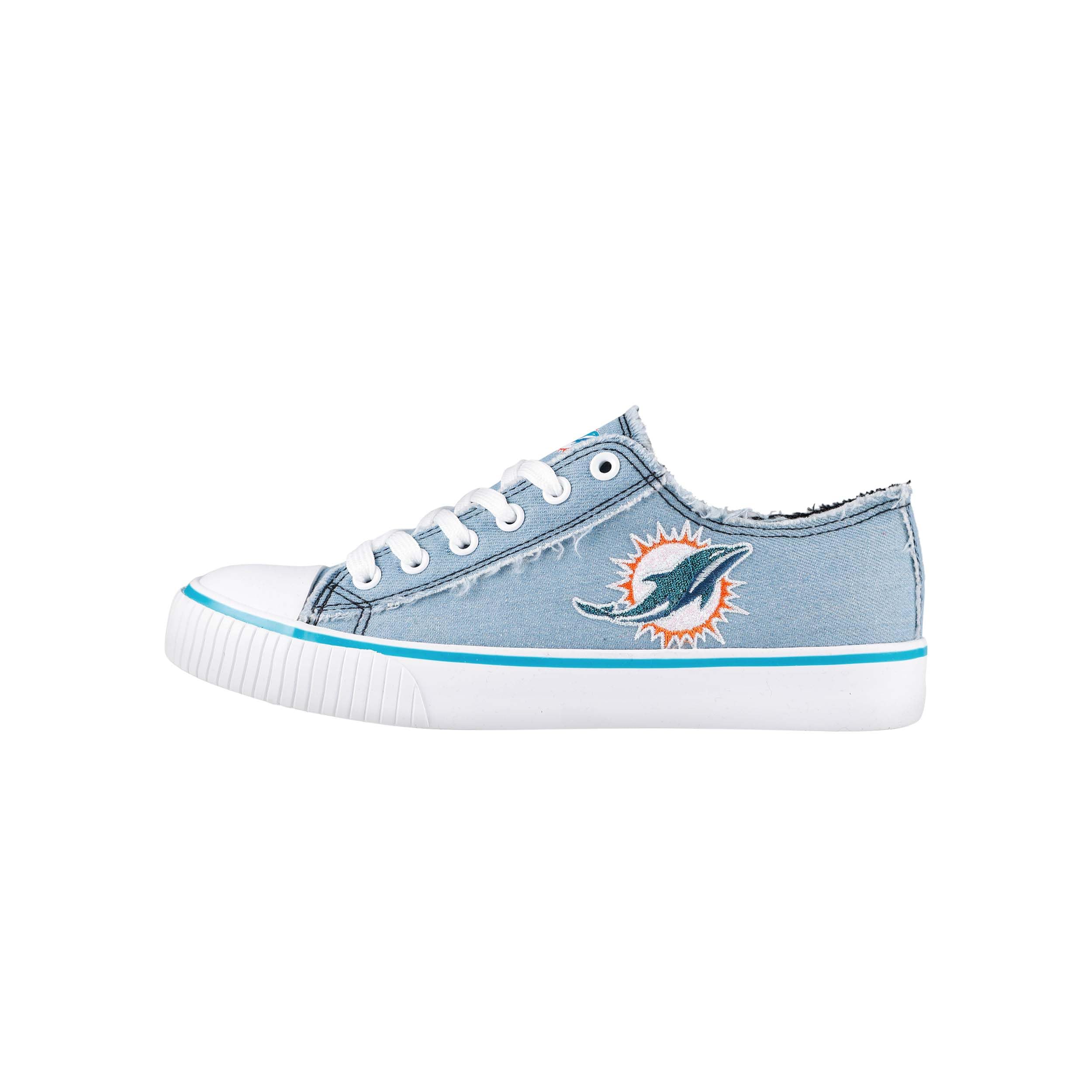 FOCO NFL Womens NFL Denim Team Logo Ladies Fashion Low Top Canvas Sneakers Shoes