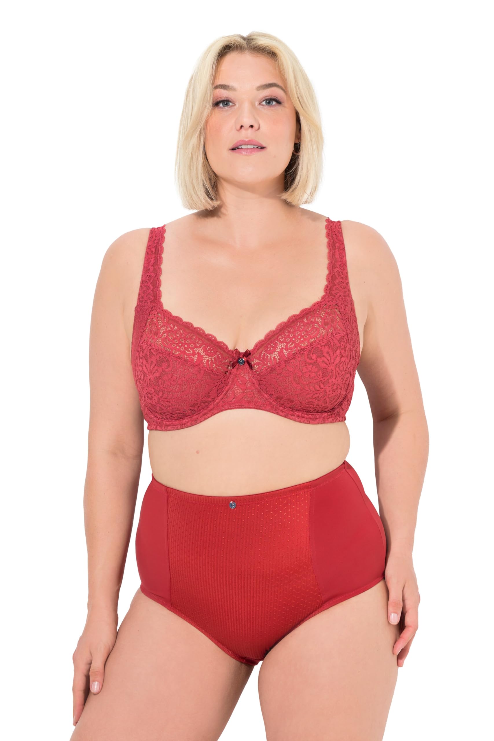 Ulla Popken Damen große Größen Übergrößen Plus Size Bügel-BH, Blütenspitze, Vollspitze 727062